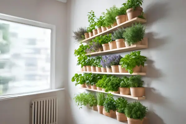 Plantas aromáticas cultivadas em apartamento