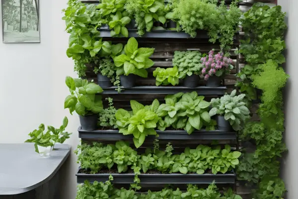 Plantas Medicinais cultivadas em prateleiras ideal para espaços pequenos